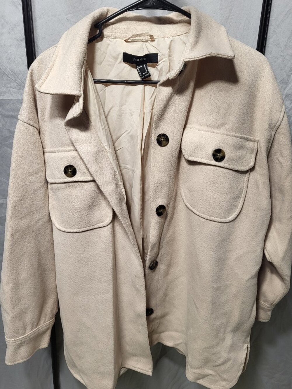 Forever 21 Cream Color Jacket Size M